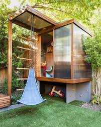 23 Awesome Kids Garden Ideas With Outdoor Play Areas Styles Decor Backyard Play Backyard For Kids Play Houses