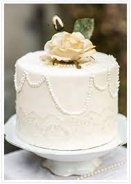 Simple White Frosted Bridal Shower Cake Wedding Cakes Vintage Lace Wedding Cake Wedding Cakes Vintage Lace