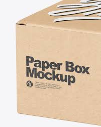 Download Kraft Paper Box Mockup In Box Mockups On Yellow Images Object Mockups