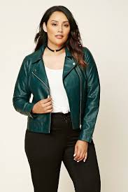 Plus Size Moto Jacket Plus Size Leather Jacket Green Leather Jacket Outfit Green Leather Jackets