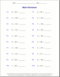 5th grade multiplying decimals worksheets, including multiplying decimals by decimals, multiplying decimals by whole numbers, missing factor problems, multiplying by 10, 100 or 1,000 and multiplication in columns with decimals. Grade 5 Multiplication Worksheets