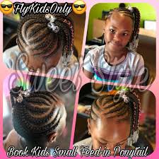 Kid Feed In Braids Ponytail Gang Feed In Braid Little Girl Braids Natural Hairstyles For Kids