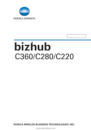 Konica minolta bizhub c220 drivers updated daily. Konica Minolta Bizhub C220 Service Manual