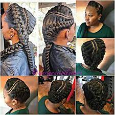 Two oversized and statement goddess braids. Goddess Braids Goddess Braids Hairstyles Natural Hair Styles Hair Styles