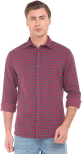 Izod Men Checkered Casual Red Shirt Buy Izod Men Checkered