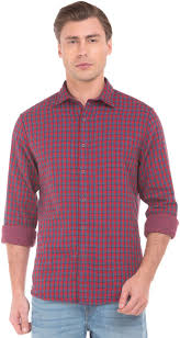 izod men checkered casual red shirt buy izod men checkered