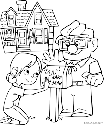 Has anyone ever made a mistake so cute? Young Carl And Young Ellie Coloring Page Coloringall