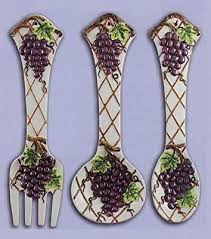 How often are best selling kitchen amazon's results updated? Amazon Com Grape Large 17 Spoon Fork Wall Decor Set New Kitchen Dining Wine Decor Kitchen Grape Decor Wine Wall Decor