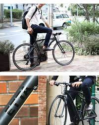 楽天市場 クロスバイク 700c 軽量 アルミ シマノ21段変速 91100 自転車 クロスバイク 街乗り 通勤 スピード おしゃれ スタイリッシュアルミ シンプル スマート グレー シマノファイヤープラス 21段変速 マット ブラック グレー 黒 アルミフレーム シティサイクル