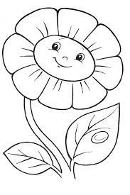 Happy Flower Coloring Page Flower Coloring Pages Animal Coloring Pages Art Drawings For Kids