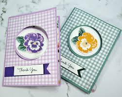 This handmade card is easy to create using my twist & pop card template. Stampingwithamore How To Make A Pop Up Card Stampin Up Pansy Patch