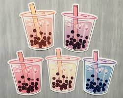 Boba, tea, milk tea, bubble tea, cup, drink, funny, tea lover, college, sorority, cute, laptop, bubble, chinese food, chinese, asian, drawings, matcha, green tea, thai tea. Bubble Tea Aesthetic Boba Sticker Set Of 5 Different Colors Notebook Sticker Laptop Stickers Tablet Sticker Bubble Tea Boba Bubble Tea Tea Wallpaper