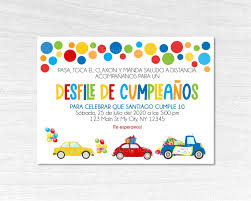 Birthday Party Invitation In Spanish Birthday Party Parade Invitation In Spanish Printable Etsy In 2020 Birthday Invitations Birthday Party Invitations Birthday Party Printables