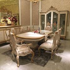 Classic dining set in ivory finish made in italy 33d21. European Classic Luxury Wooden Dining Room Set Senbetter
