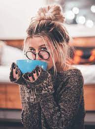 Women Optical Frame Round Glasses Winter Hairstyles Girls With Glasses Model Hair