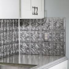 Traditional 18 X 24 Pvc Backsplash Panel Kit In Cross Hatch Silver Backsplash Panels Decorative Backsplash Backsplash