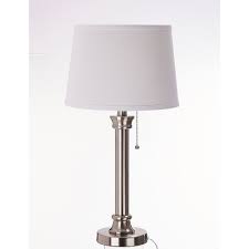 By kenroy home (48) anabelle ceramic 27 in. Home Decorators Collection 23 Inch Table Lamp In Brushed Nickel With Off White Linen Shade The Home Depot Canada