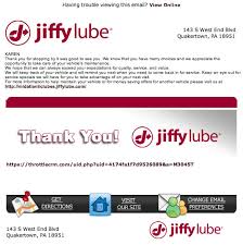 Jiffy Lube Email Review Does It Drive Customers To Give Feedback Or Just Crash And Burn Email Design Sample
