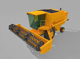 Yellow Combine Harvester 3d Model 3ds Max Files Free Download Modeling 34183 On Cadnav Combine Harvester 3d Model Model