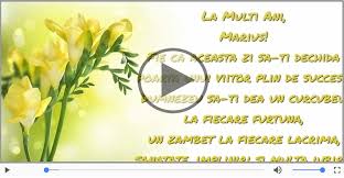 Zi de nastere copii scump ingeras, viata sa iti daruiasca numai bucurii, impliniri si cer senin, sa ai parte de toata caldura omenirii si de toate florile la multi ani cioc, cioc, cioc,la usa ta/vreau sa iti urez ceva/sa ai parte doar de bine. La Multi Ani Marius Felicitari Muzicale Mesajeurarifelicitari Com