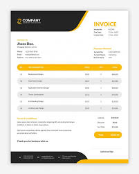 Modern Corporate Yellow Business Invoice Template In 2020 Invoice Design Invoice Template Invoice Design Template