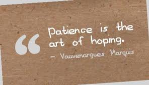 Patience Is The Art Of Hoping Art Quote Quotespictures Com