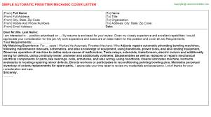 Online cover letter builder used by 1,200,000 job seekers. Maintenance And Generator Mechanic Cover Letters