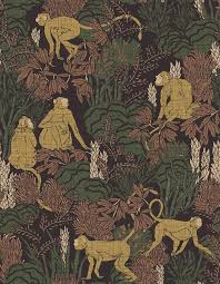 Un Salon Glamour Et Contemporain Papier Peint Geometrique Art De Singe Papier Peint Arte