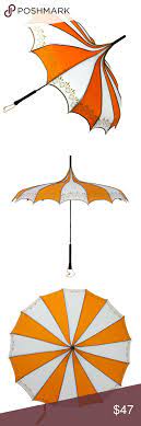Orange White Parasol Umbrella By Nola Fabiola Umbrella Vintage Parasol Parasol Umbrella