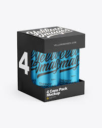 Download Box W Matte Metallic Cans Mockup In Can Mockups On Yellow Images Object Mockups Yellowimages Mockups