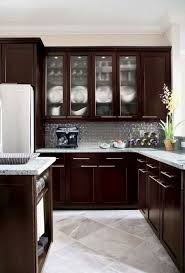 It is beautiful and functional, and i love it! Espresso Kitchen Cabinets Glass Doors Tile Flooring Kitchen Espresso Cabinets Furniture Espresso Kitchen Cabinets Kitchen Cabinet Design Home Kitchens