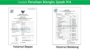 Pengisian nama madrasah asal pemilik ijazah adalah madrasah tempat pemilik ijazah menempuh. Contoh Blangko Ijazah Yang Sudah Diisi Tahun 2021 Guru Jugan