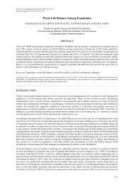 Documents requirement temporary work permit canada , required. Pdf Work Life Balance Among Expatriates