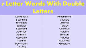 Being a vowel, it has a special significance as over 80% of businesses around the world have been successful when their brand names end with. 9 Letter Words With Double Letters In 2022 Letter N Words Lettering Words