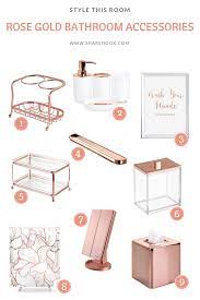 Got matching 3d red rose wallpaper on my bath panel and ceiling with gold plated taps, plugs, etc, and they all look great together! Rose Gold Bathroom Accessories Designerbathroomaccessories Gold Bathroom Decor Gold Room Decor Rose Gold Room Decor