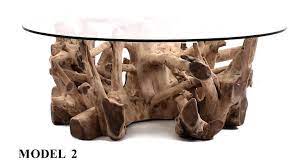 table basse racine bali mobilier moss modele table basse table basse ronde plateau en verre