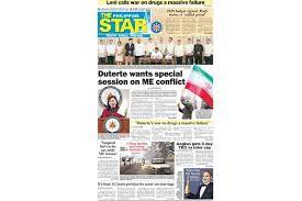 In the last 10 minutes. The Star Cover January 7 2020 Philstar Com