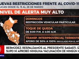Van a ser solo por quince días es el nuevo es solo la puntita #restricciones #elpeorgobiernodelahistoria pic.twitter.com/4nck6fzqjo. Coronavirus Peru Revisa Las Nuevas Restricciones En Regiones Desde El Lunes 15 De Marzo Cuarentena Nuevas Medidas Covid 19 Estado De Emergencia Niveles Extremo Muy Alto Alto Lima El Comercio Peru