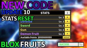 A script with very good features for this game! Blox Fruits New Code Stats Reset Youtube