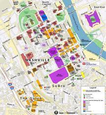 Just behind the hard rock cafe is a lovely riverfront train station that is the perfect starting point for a walking tour. Downtown Nashville Map Map Downtown Nashville Tennessee Usa