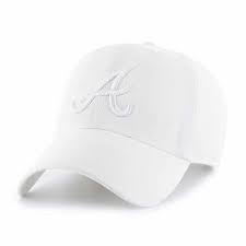 Atlanta Braves 47 Brand All White Clean Up Adjustable Hat Detroit Game Gear Atlanta Braves Hat Atlanta Braves Detroit Game