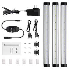 Warm White 3000k 900lm Led Under Counter Lights For Kitchen Closet Shelf Cupboard 3 Pack Albrillo Dimmable Led Under Cabinet Lighting Under Cabinet Mounting Accessories
