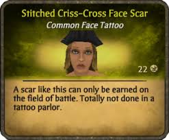 It is highly customizable and looks great on almost any body part. Stitched Criss Cross Face Scar Pirates Online Wiki Fandom