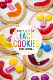 Quick And Easy Face Cookies Recipe Kids Cooking Activities Preschool Cooking Cooking With Kids