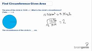 A circle has many different radii and many different. 12 1 Find Circumference Given Area Youtube