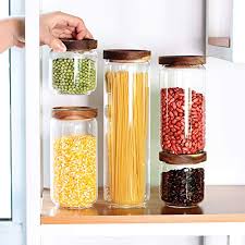 Good grips canister set by oxo. Glass Canisters Set Of 5 For The Kitchen Glass Storage Container Jars With Airtight Acacia Lid For Coffee Beans Flour Sugar Rice And Spaghetti And Etc Pricepulse
