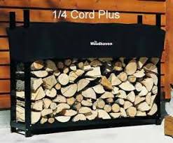 Firewood Racks Log Racks 1 4 Cord Plus 5 Firewood Rack With Free 12 Cover By Woodhaven Free Shipping Fireplac Firewood Rack Firewood Racks Firewood Logs