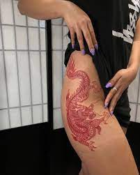 Red Dragon Hip Tattoo Tattoo Ideas And Inspiration Hip Tattoo Dragon Thigh Tattoo Hip Tattoo Dragon Tattoo For Women