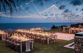 Open Air Settings Under The Nights Sky Furniture Balieventhirephoto Terralogical Open Air Wedding Outdoor Wedding Beach Wedding Reception