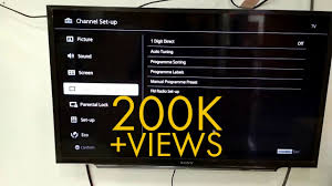 Sony Bravia Tv Channel Set Up Auto Tuning Bangla Youtube